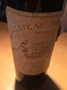 Label of Château Margaux 1940 (half-bottle)