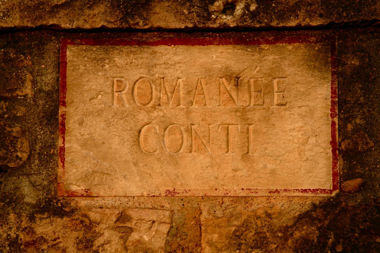Romanée-Conti stone at the vineyard