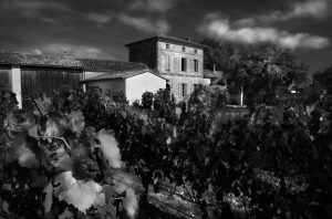 Exterior view of Château Lafleur-Petrus and vineyards