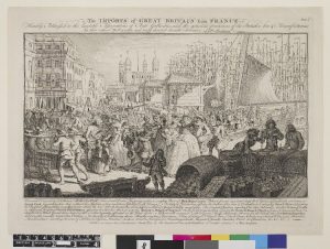The Imports of Great Britain from France cartoon