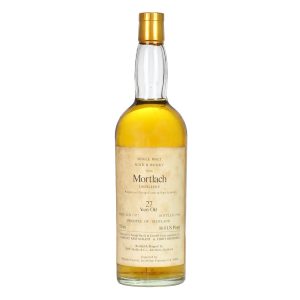 Rare bottle of 1957 Mortlach 27-Year-Old | R.W. Duthie | Narsai David and Darrell Corti Selection