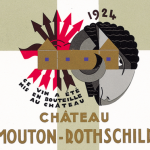 Label of Château Mouton Rothschild 1924 by Jean Carlu