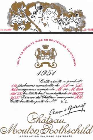 Where to buy 1951 red wine – Arden Fine Wines has 1951 Château Mouton Rothschild