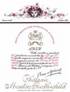 Château Mouton Rothschild 1952 label by Léonor Fini