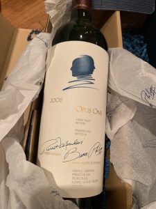 A bottle of Opus One 2006 from a private London cellar