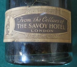 Stuart George and a bottle of Château d'Yquem 1945 from the Savoy Hotel