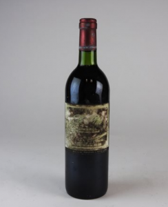 Bottle of 1982 Le Pin red wine from Pomerol, Bordeaux