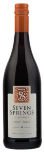 Bottle of Seven Springs Pinot Noir