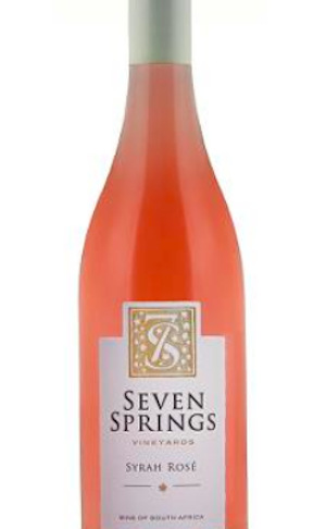 Bottle of Seven Springs Vineyards Syrah Rosé