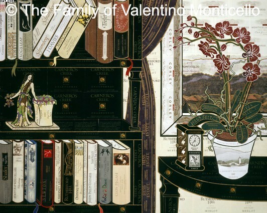 California Wine Library by Valentino Monticello