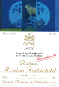 Château Mouton Rothschild 2008 label by Xu Lei