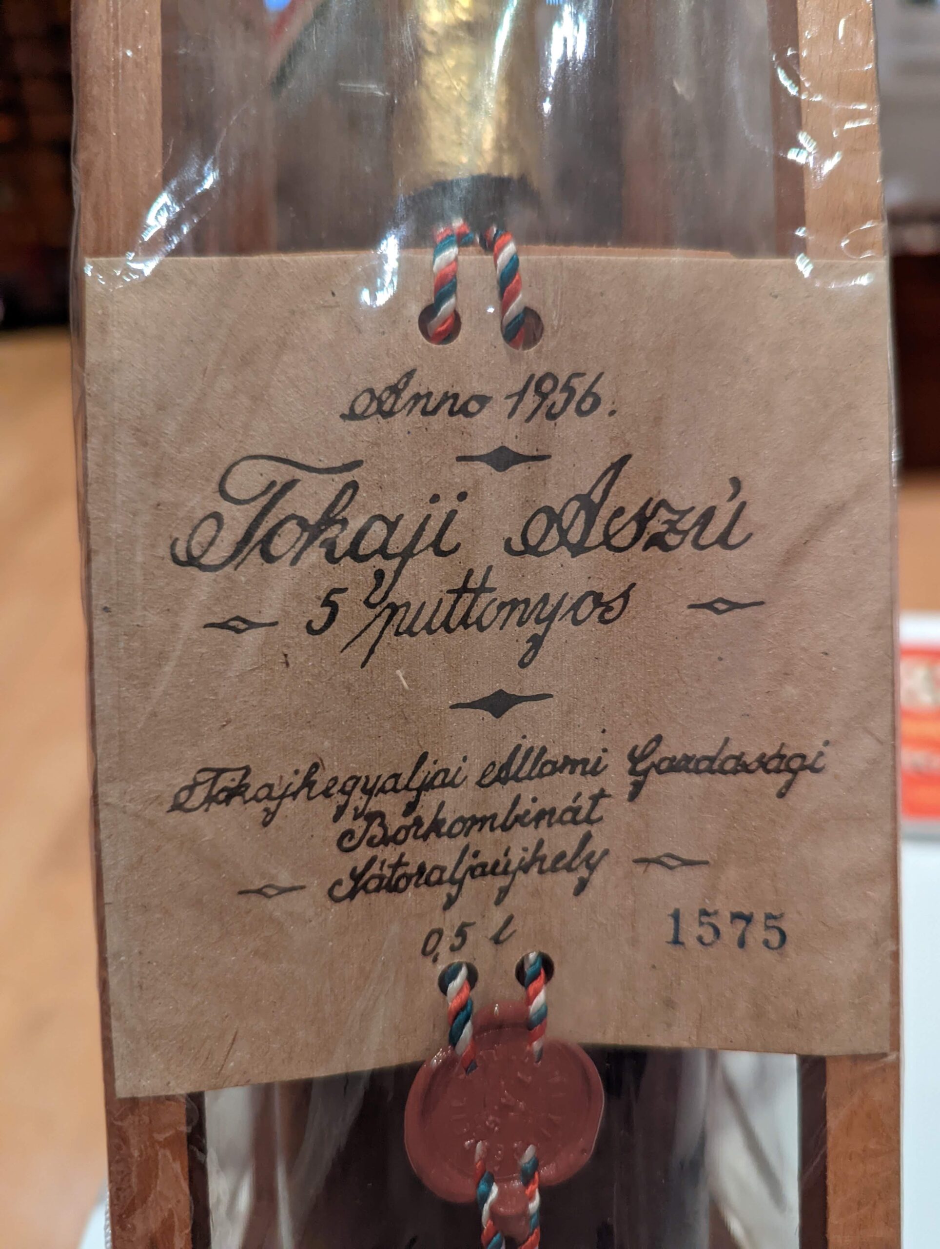 1956 Tokaji 5 Puttonyos from the collection of Dr. Olah László (1 x 50cl)