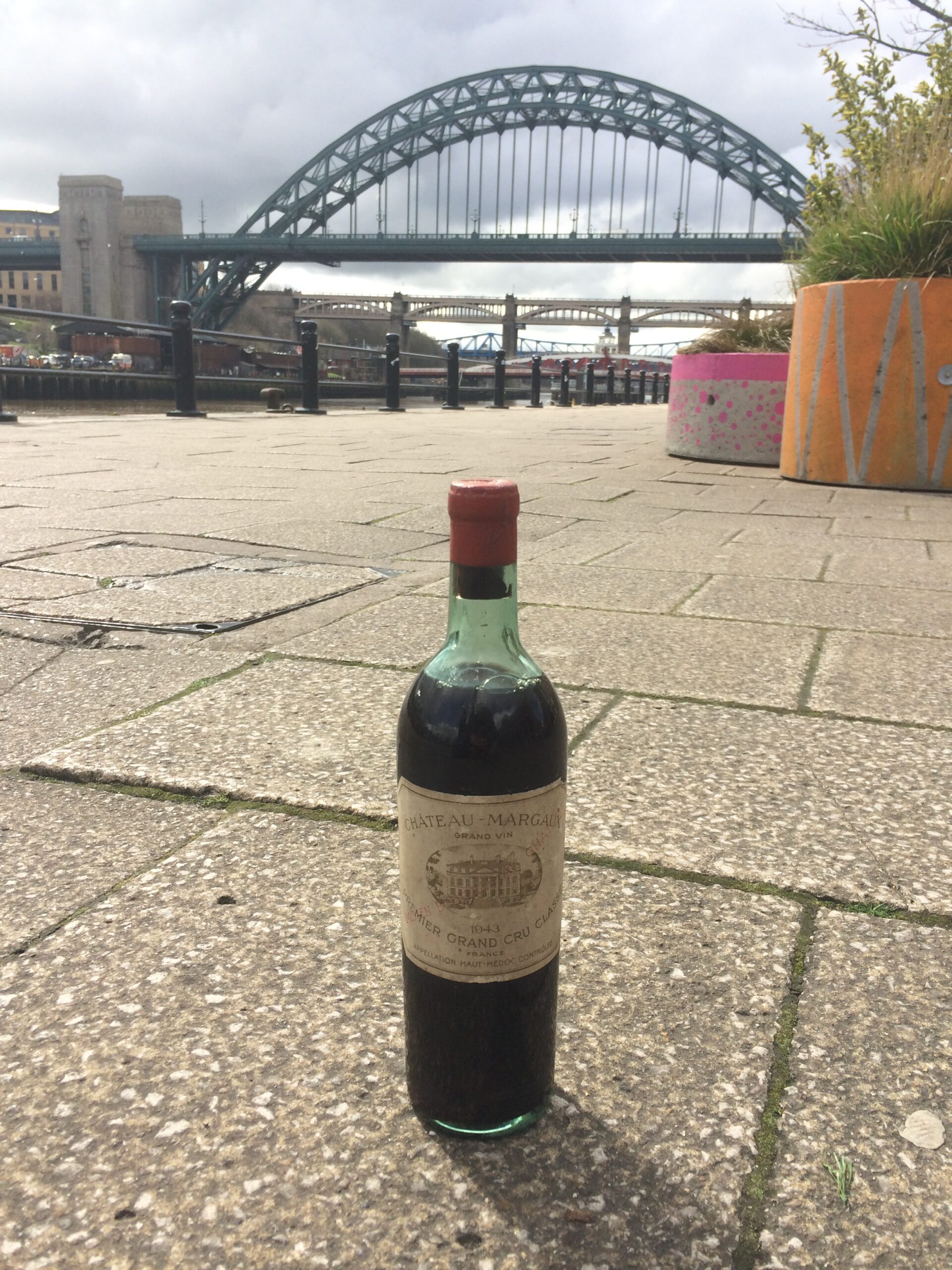 1943 Château Margaux by the Tyne Bridge in Newcastle, England