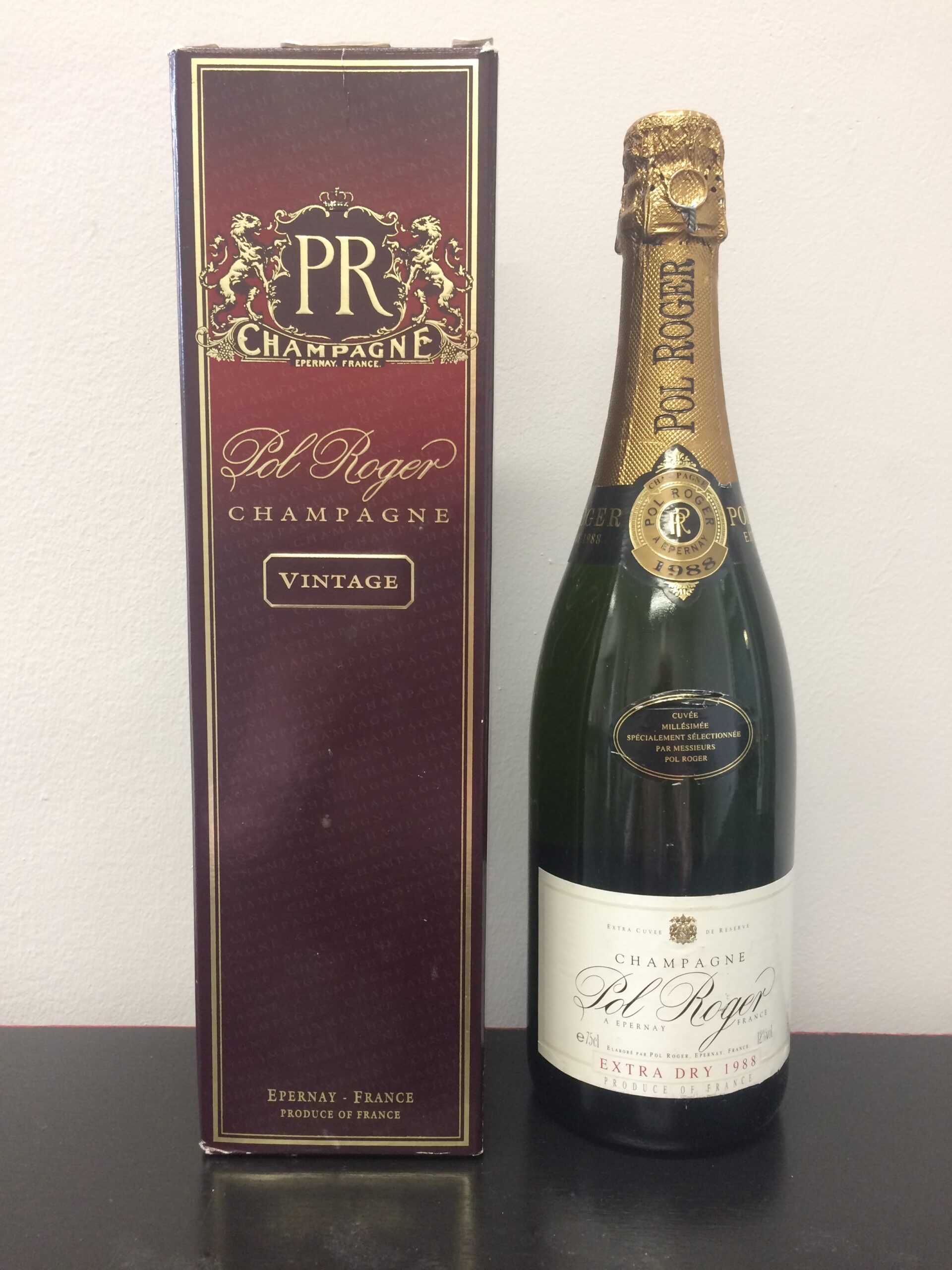 1988 Pol Roger Extra Dry champagne