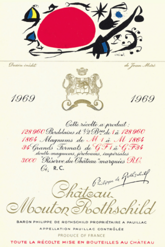 1969 red wine gift – Château Mouton Rothschild 1969