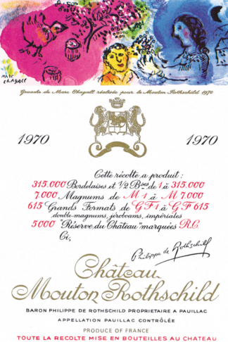1970 red wine gift – Château Mouton Rothschild 1970