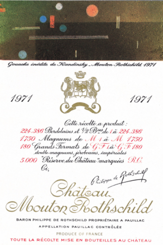 1971 red wine gift – Château Mouton Rothschild 1971