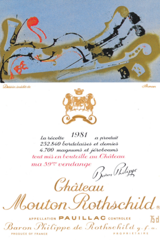 1981 red wine gift – Château Mouton Rothschild 1981