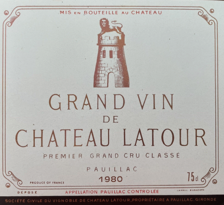 Wine for 40th birthday – Château Latour 1980 at Arden Fine Wines.