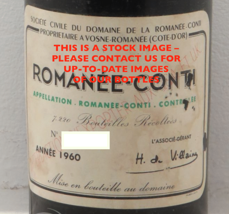 1960 bottle of wine – Domaine de la Romanée-Conti Romanée-Conti 1960