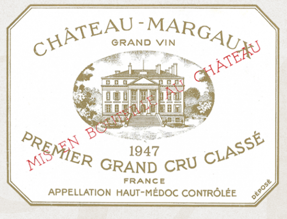 1947 vintage red wine – Chateau Margaux 1947