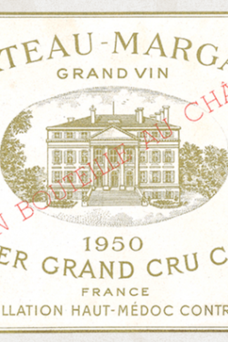 1950 vintage red wine – Château Margaux 1950 for sale at award-winning Arden Fine Wines in London.