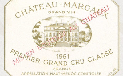 1951 vintage red wine – Château Margaux 1951