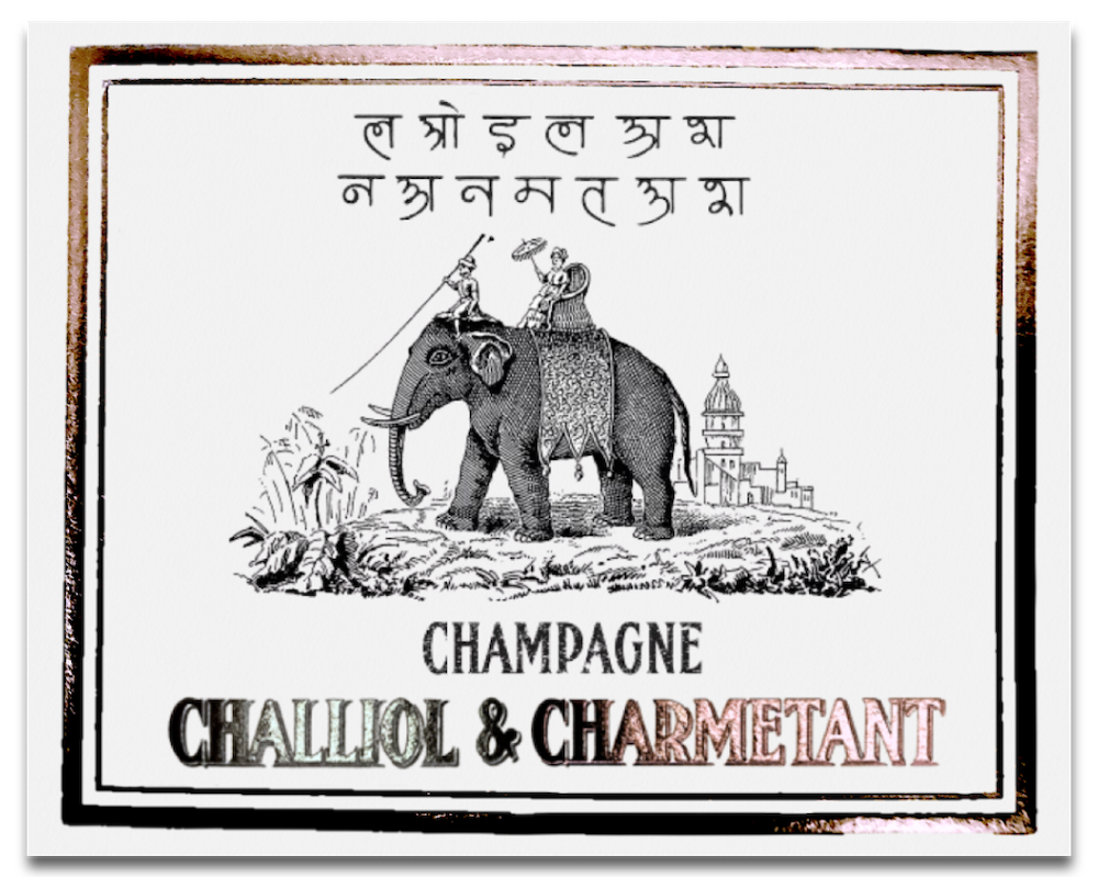 Champagne Challiol & Charmetant label. Champagne Challiol & Charmetant magnum for sale at award-winning Arden Fine Wines in Mayfair, London. Challiol & Charmetant champagne.