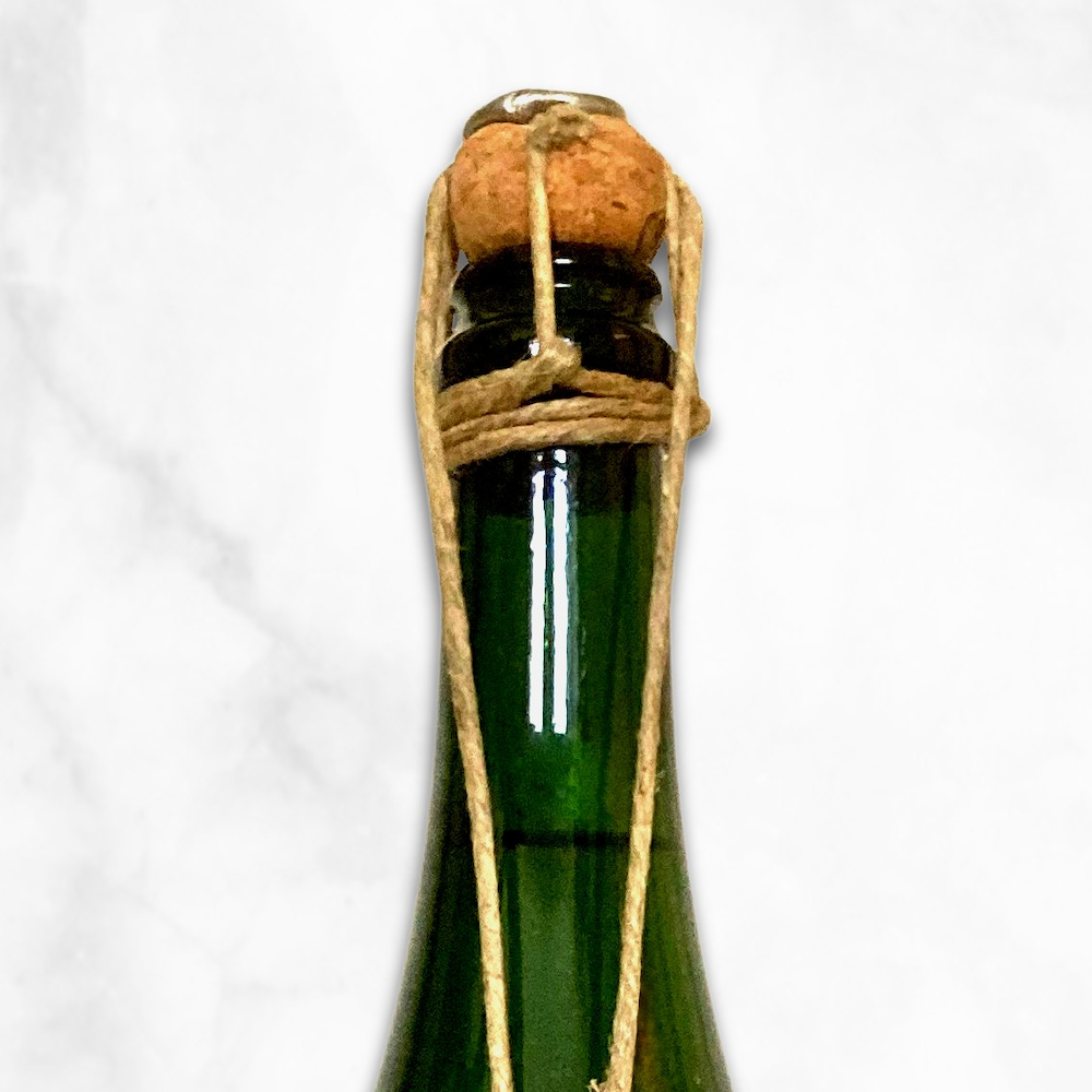 Champagne Challiol & Charmetant string and wax closure. Champagne Challiol & Charmetant magnum for sale at award-winning Arden Fine Wines in Mayfair, London. Challiol & Charmetant champagne.