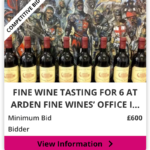 Missing People charity auction lot Arden Fine Wines