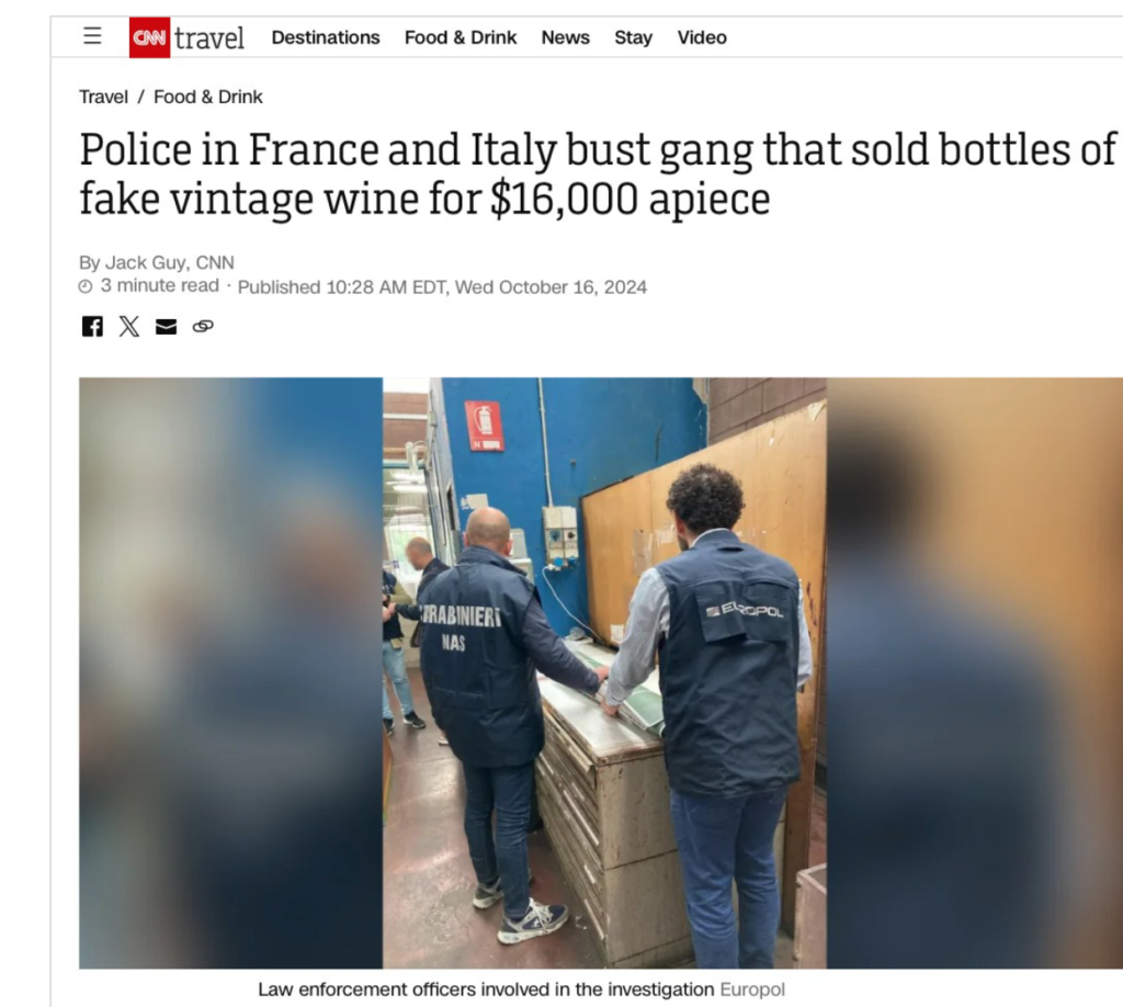 Arden Fine Wines interviewed by CNN about fake wines