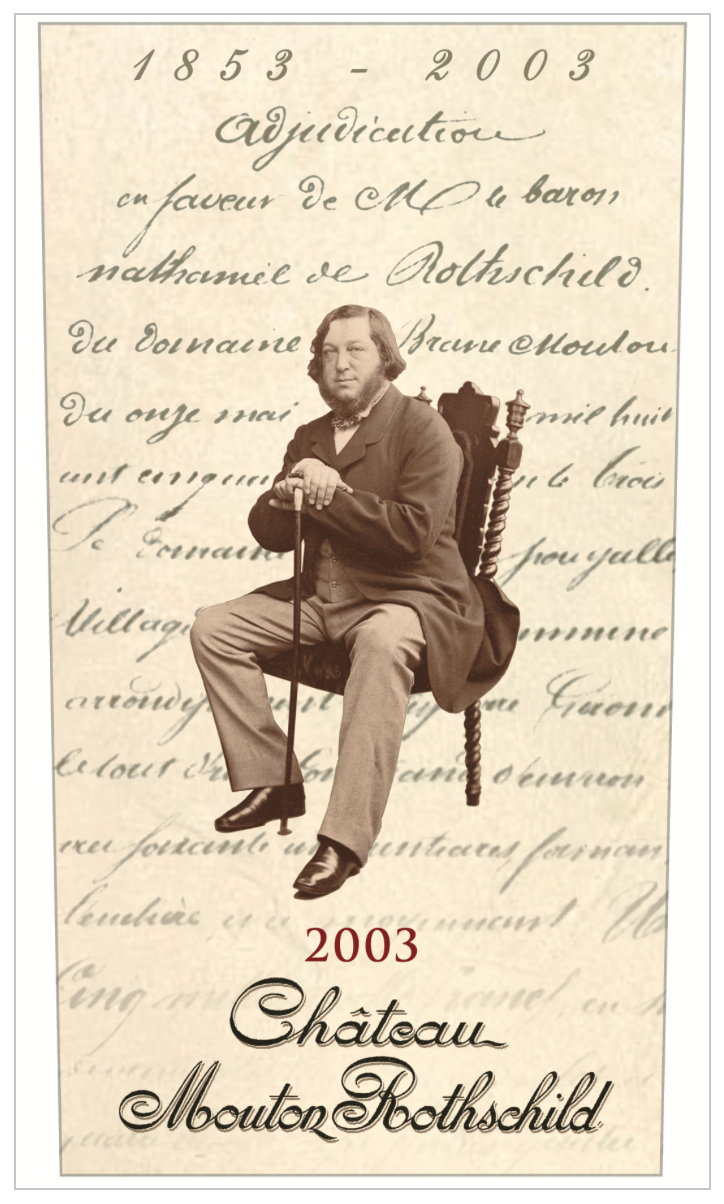 2003 Bordeaux wine – 2003 Château Mouton Rothschild label