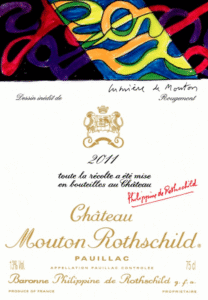 2011 Château Mouton Rothschild label