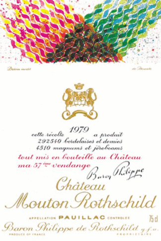 1979 wine gift – Château Mouton Rothschild label 1979